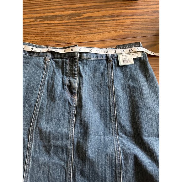 Geoffrey Beene stretch denim skirt size 12 NWT - Picture 2 of 5